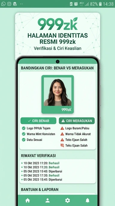 Tampilan kanal resmi 999zk