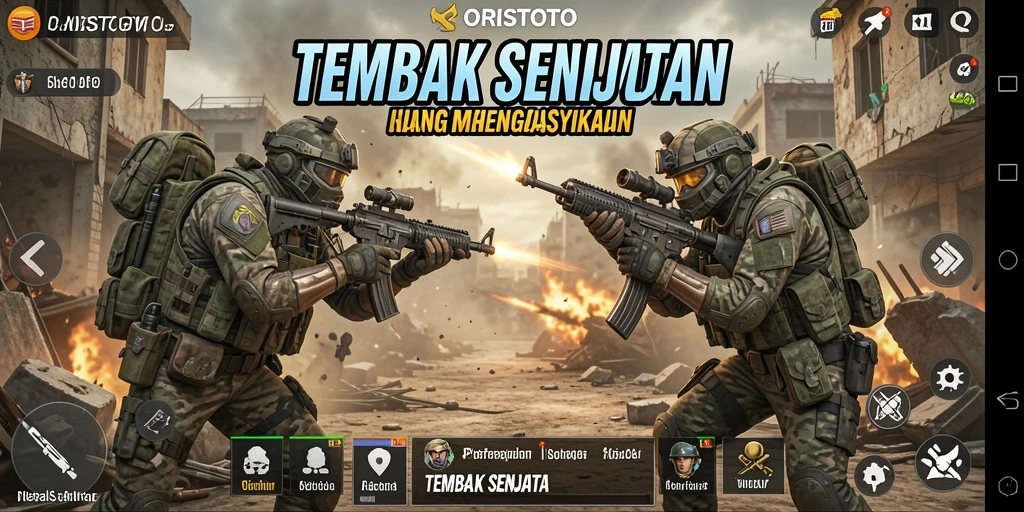 Tampilan antarmuka permainan ORISTOTO yang menarik dan fungsional.