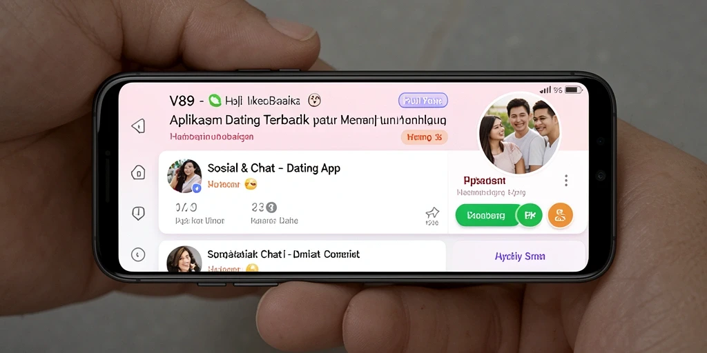 Tampilan antarmuka V89 yang intuitif dan menarik untuk aplikasi Dating App.